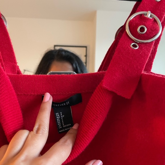 Forever 21 Crop Top Red - Picture 2 of 3